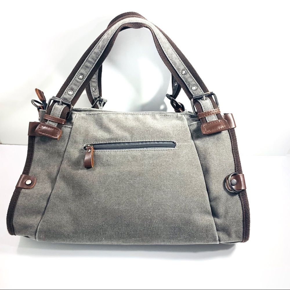 Stylish Gray and Brown Shoulder Bag